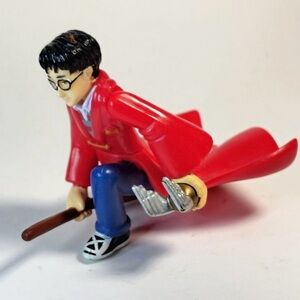 Warner Bros. Figure in Red Cloak with Blue Pants and Quidditch Broom 2001